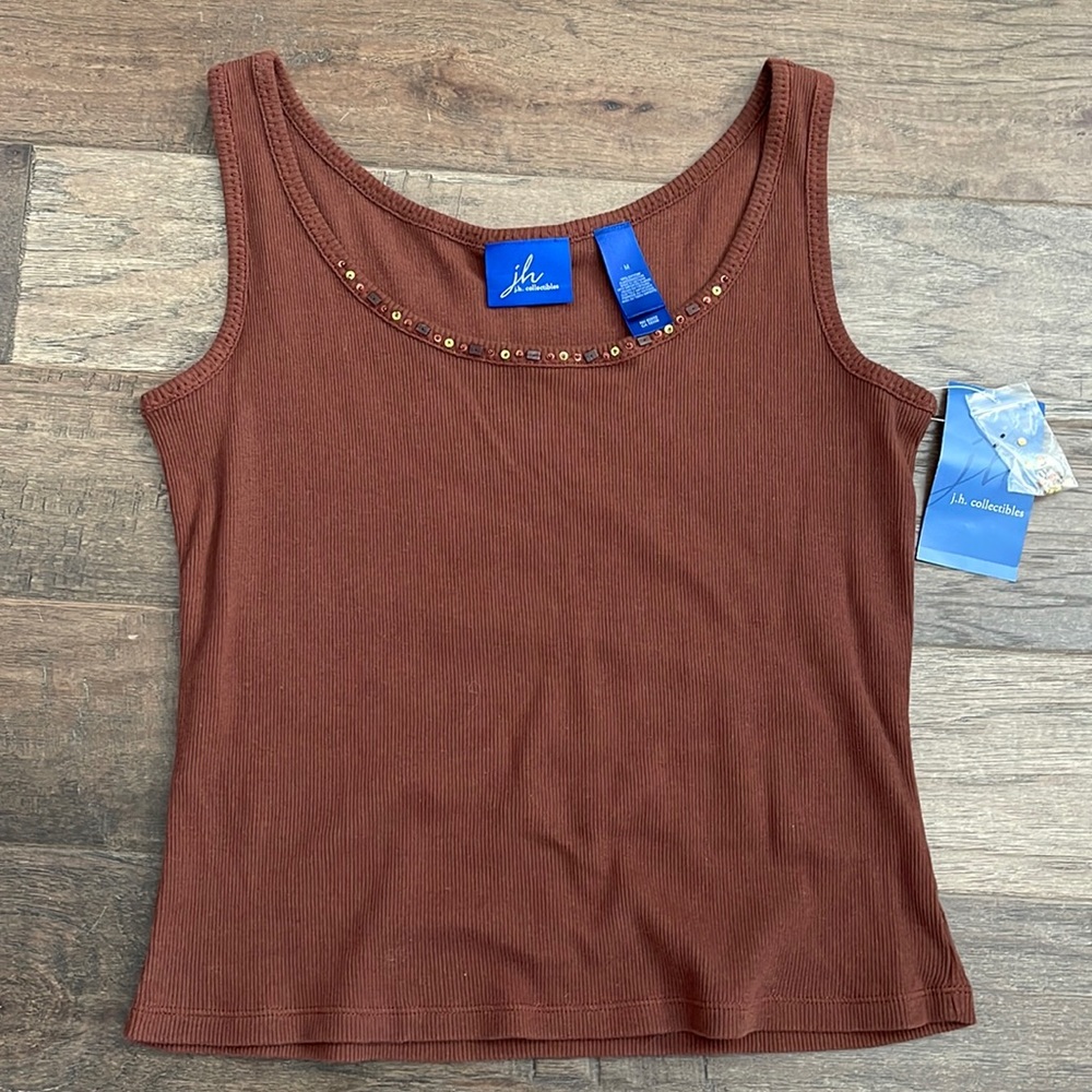 Y2K Tank Top BOHO Women's  j. h. collectibles NWT, size M